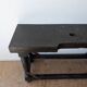 Console / old solid wood jeweler's workbench, turned legs