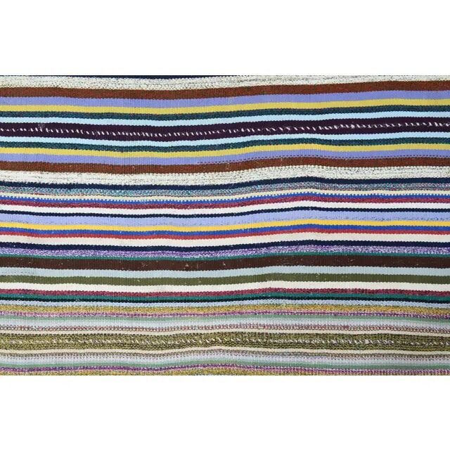 Tapis turc Oushak fait main en laine et coton multicolore, années 1970