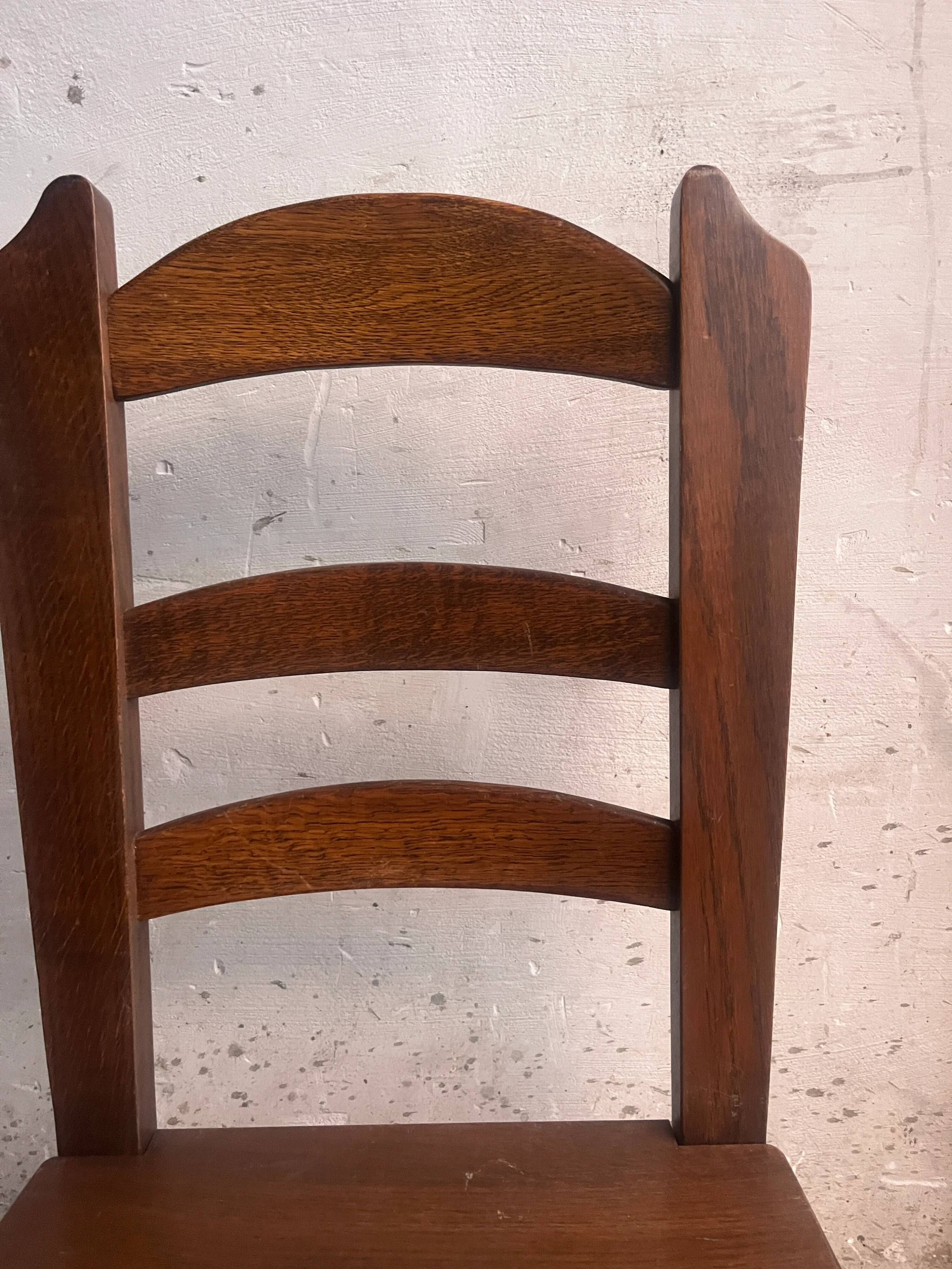 Brutalist wooden chairs – set of 10 (1970s)