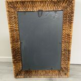 Antique woven wicker mirror 53x71cm