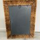 Antique woven wicker mirror 53x71cm