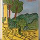 Landscape from the balcony, oil on canvas signed 1982