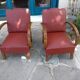 paire de fauteuils art déco, terracotta