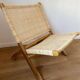 Siège / fauteuil / fauteuil pliant rétro en osier