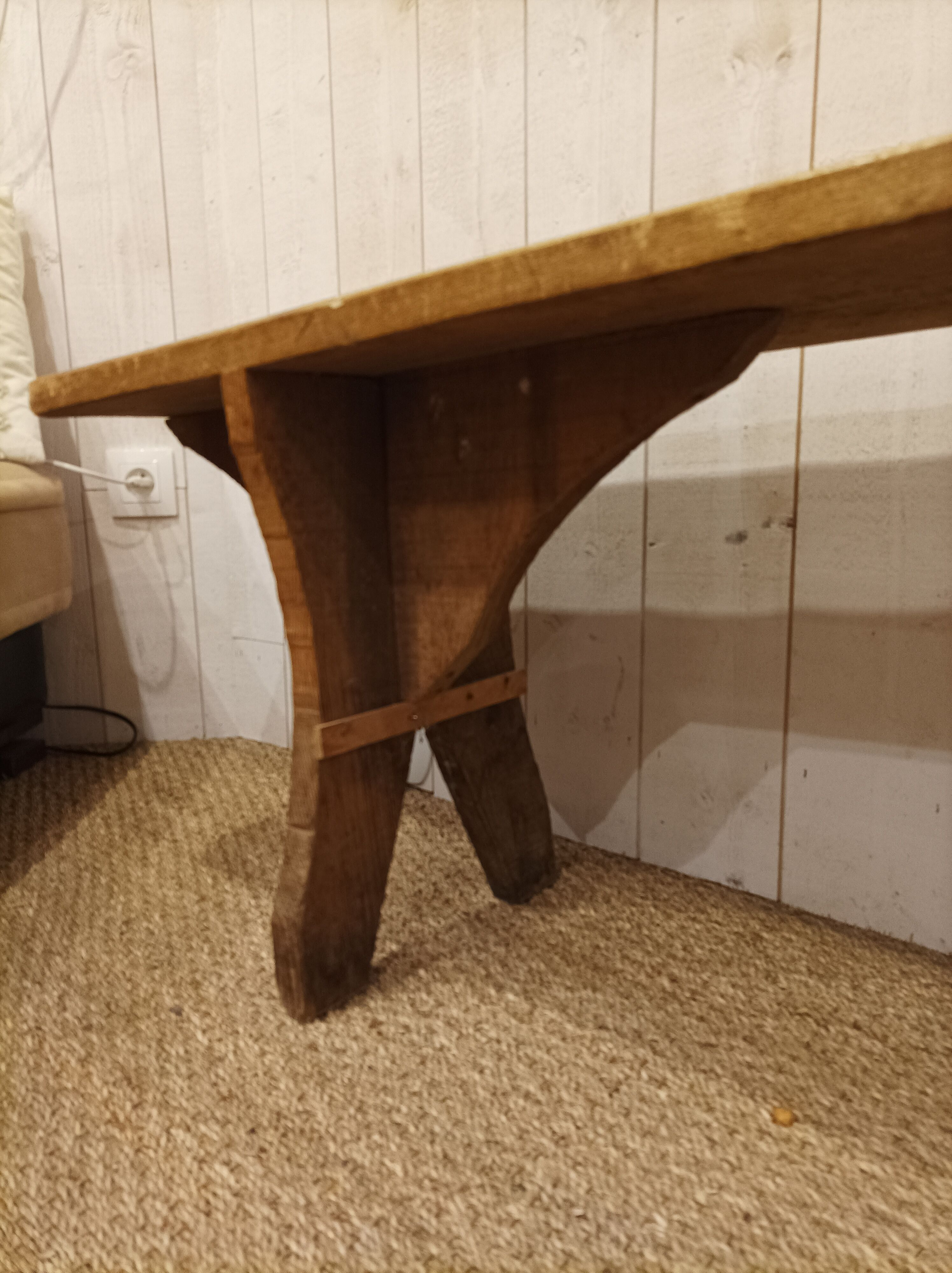 Antique solid wood bench