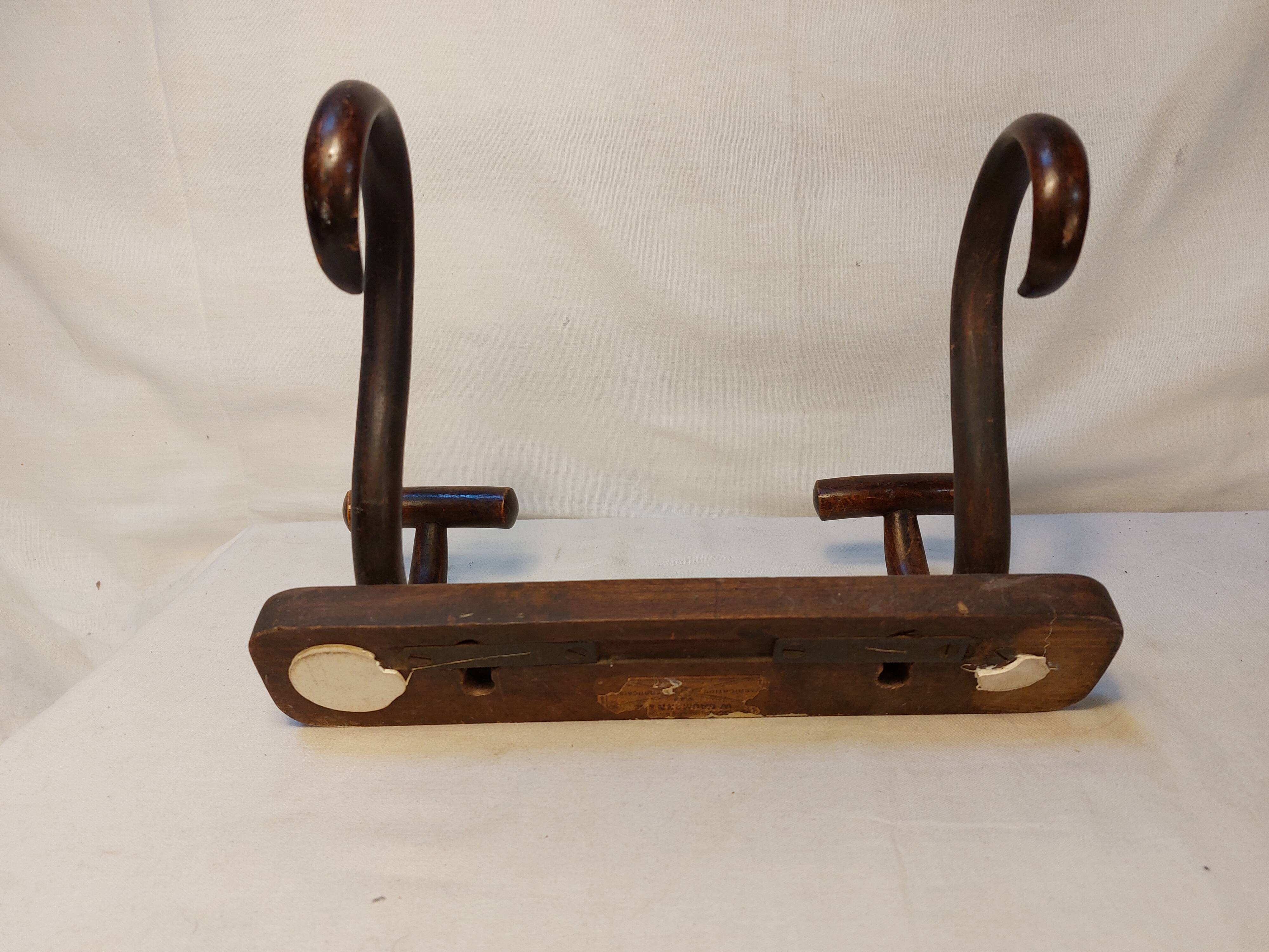 Baumann wall coat rack in curved wood - Hat rack - 1920s