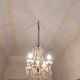 Chandelier to, colored crystal tassels