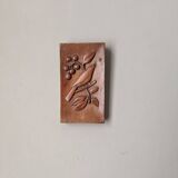 Carved wooden painting, wall sculpture, bird & plant decoration, 1924