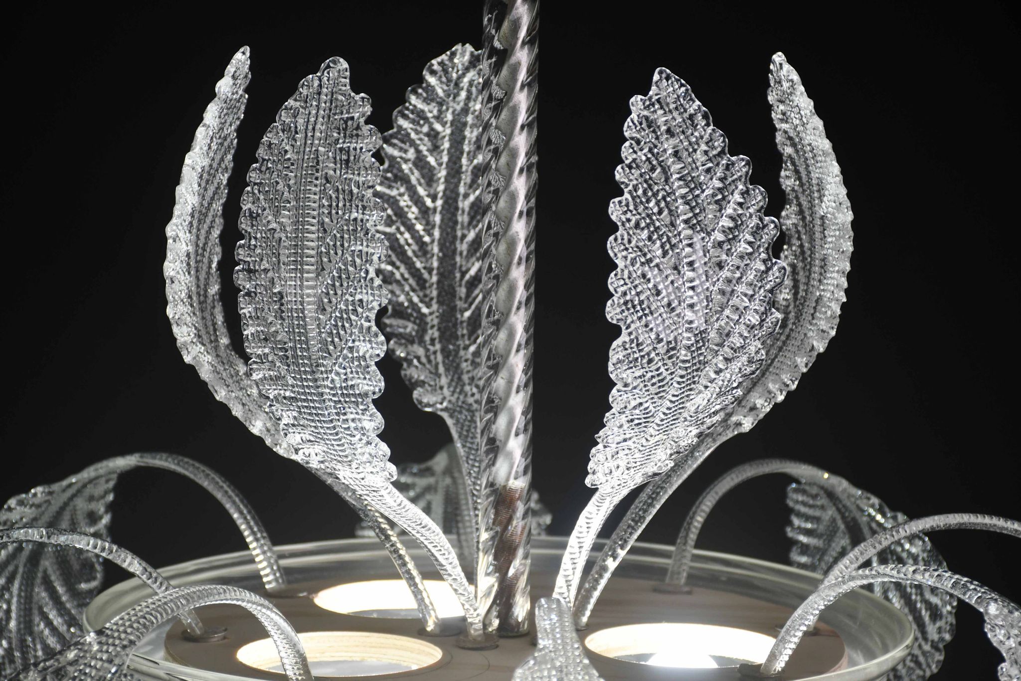 Art Deco Barovier e Toso Chandelier, Murano Glass, 1940s