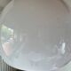 Large vintage Italian arc floor lamp – 1970s – Marble, chrome, and opaline diffuser