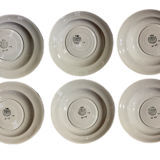 Set of 6 hollow plates "St Amandinoise/St Amand"