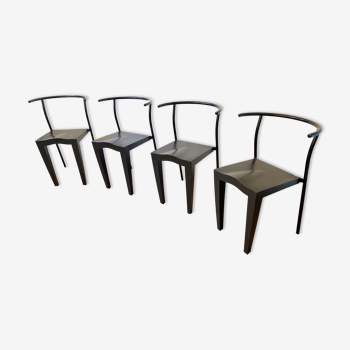 4 chaises kartell dr Glob design Philippe Starck vintage années 80