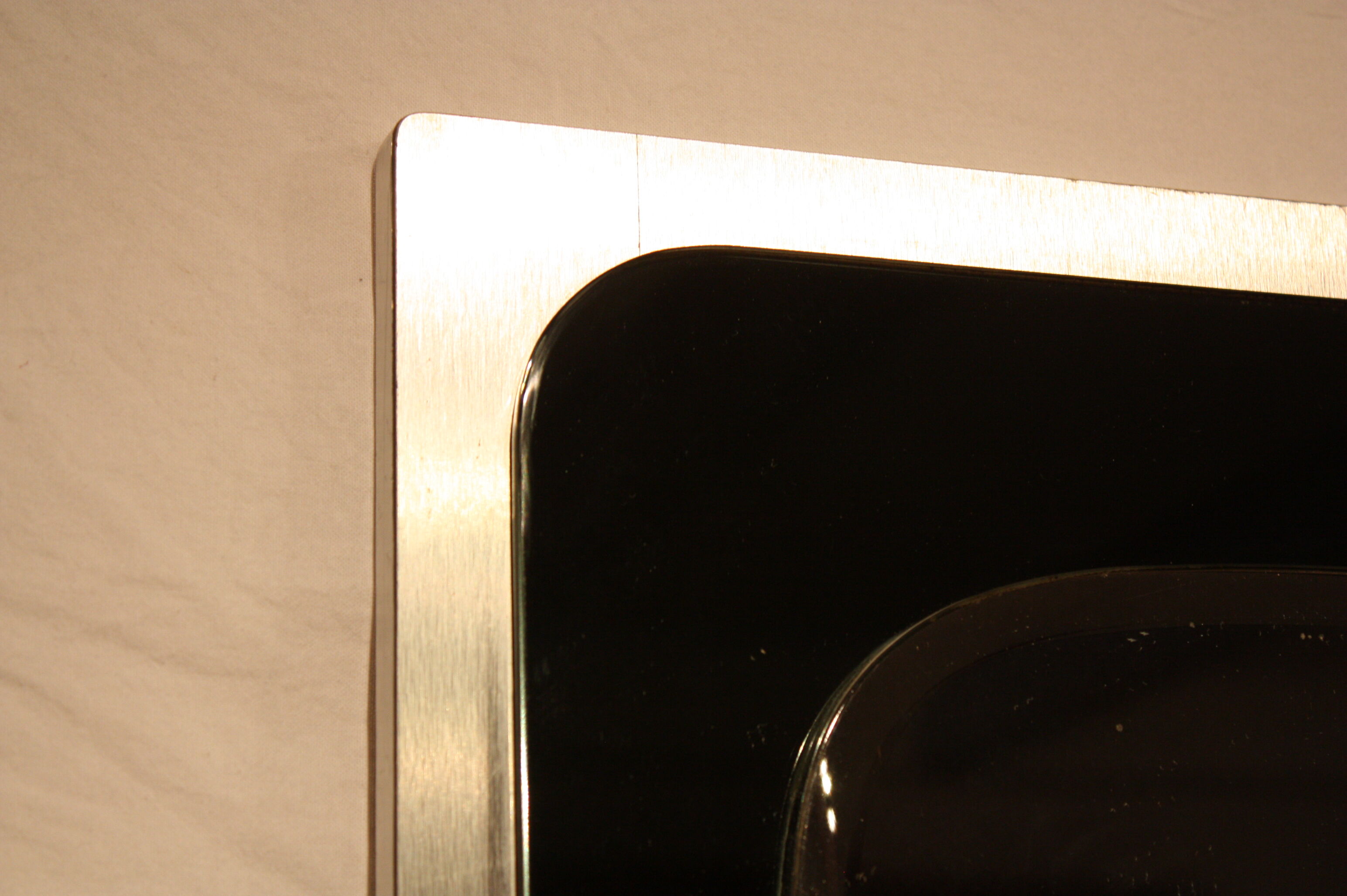Vintage mirror inox 1970 137x36cm