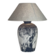 Lamp with linen shade