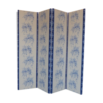 Screen upholsterer Jouy fabric 4 pans