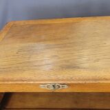 Filing cabinet with a curtain