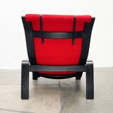 Mid-century modern Pulkka lounge chair by Ilmari Lappalainen for Asko, Finland, 1960s.