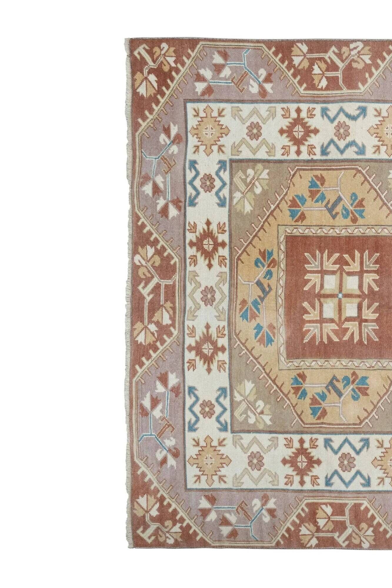 Vintage Turkish Oushak rug 155x237 cm