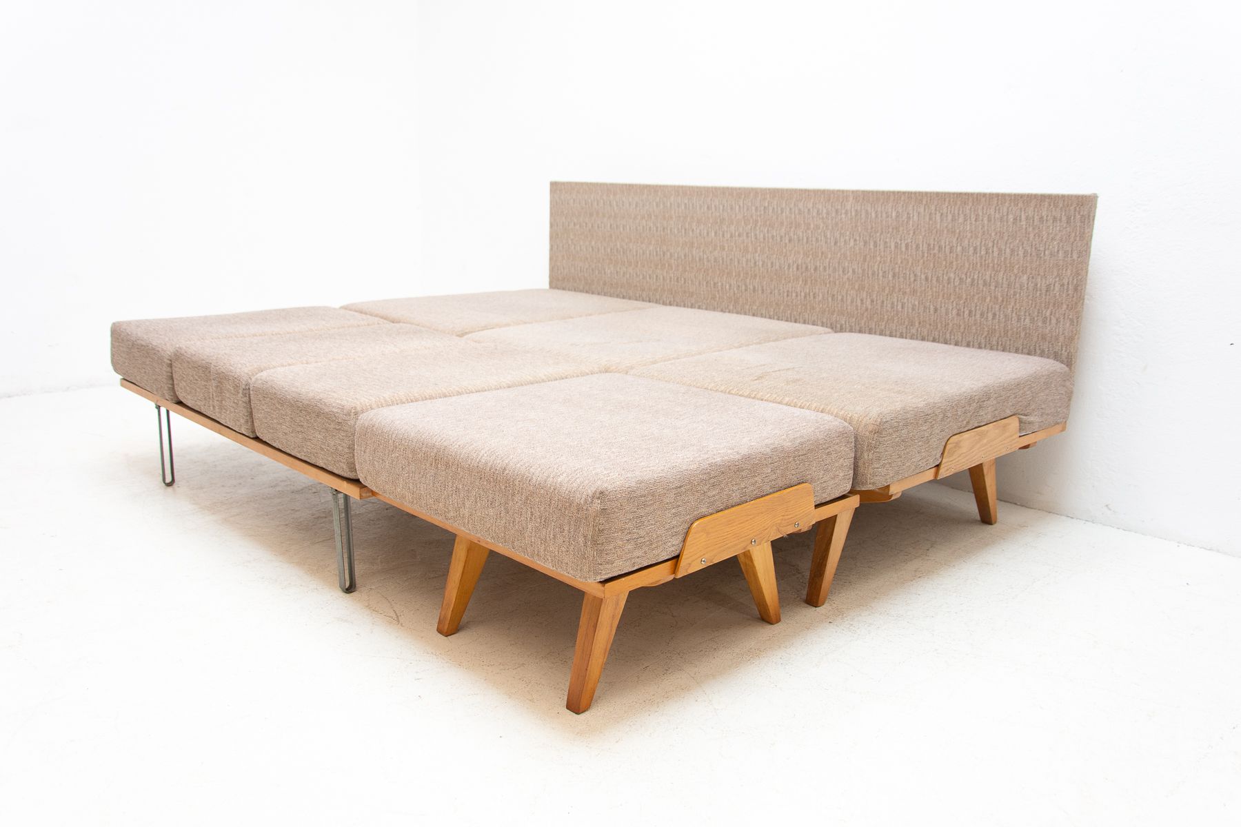 Mid century corner folding sofa by František Jirák for Tatra nábytok, 1960´s, Czechoslovakia
