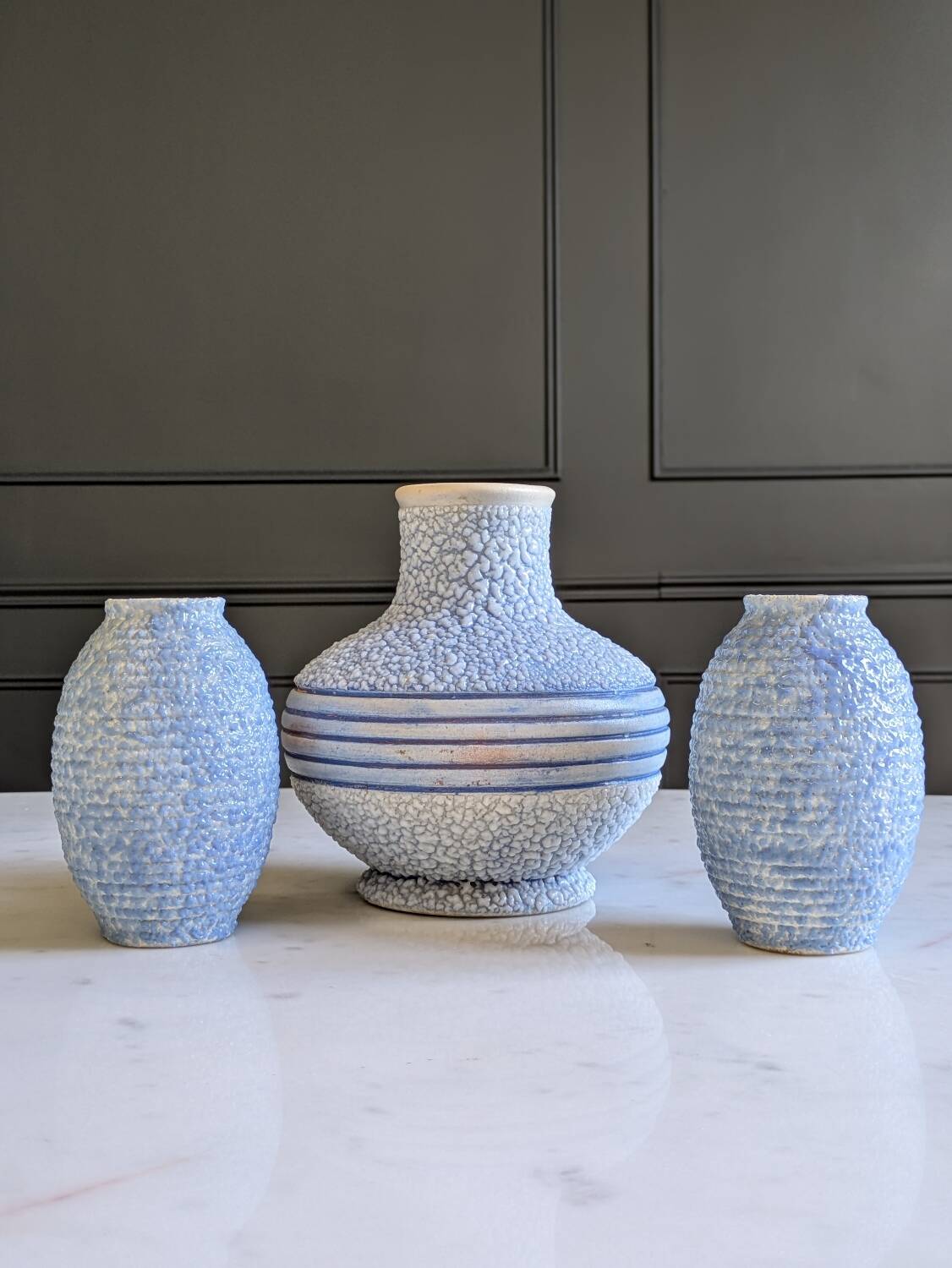 Art Deco vase trio ODYV