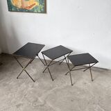 Adnet 1950s nesting tables trio