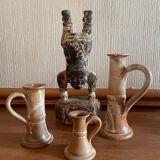 Stoneware candle holders