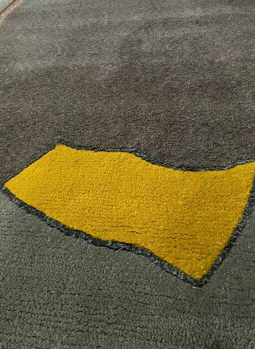 Tisca modernist hand-tufted wool rug France 1980s