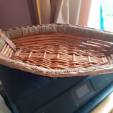 Rattan basket with handles