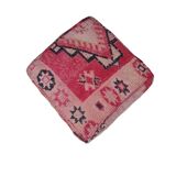 Handmade Berber pouf in wool 60 X 60 X 20 CM