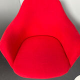 Tulip chair – swivel armchair red, by Eero Saarinen for Knoll International, Italy, 1960s