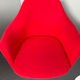 Tulip chair – swivel armchair red, by Eero Saarinen for Knoll International, Italy, 1960s