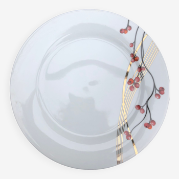 Set of 6 flat porcelain plates