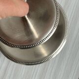 Silver-plated metal tiered dish