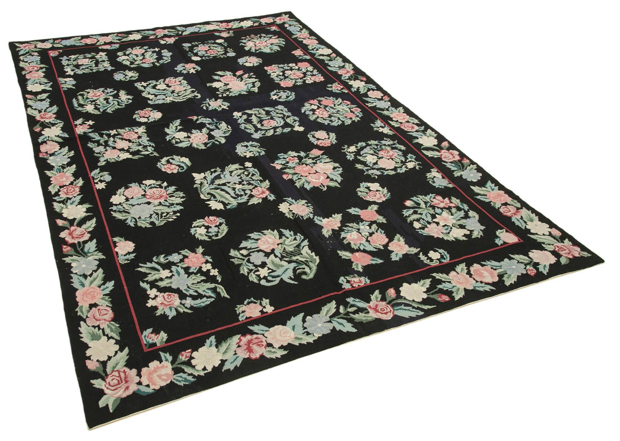 Handmade Vintage Flatweave Needlepoint Kilim 174 cm x 266 cm
