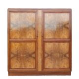 Art Deco Wardrobe in Walnut and Burl Walnut