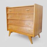 Scandinavian chest of drawers with 4 drawers from the 50s and 60s 84x85x47