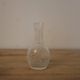Small vintage soliflore vase in cracked transparent glass – H 17 cm