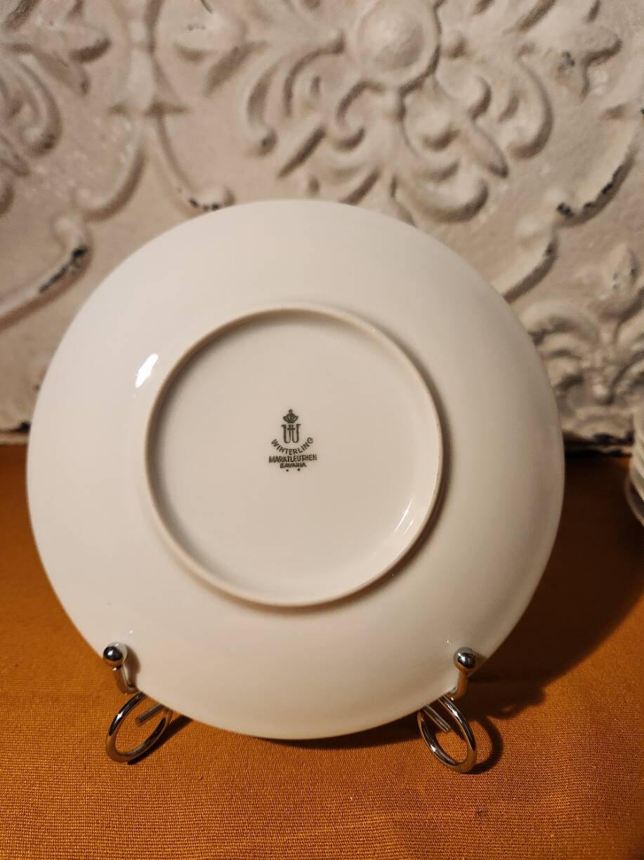 6 dessert plates from the 1970s Wintertling Marktleuthen Bavaria.