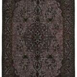 Overdyed Wool Vintage Handmade Carved Rug 166 cm x 305 cm