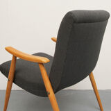 1950s armchair dark-grey, completely restored
