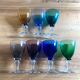 Lot de sept verres colorés
