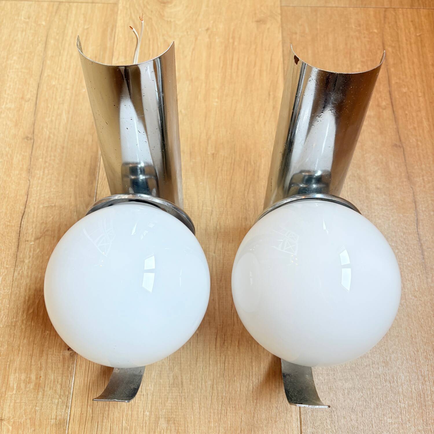 Pair of Space Age wall lights