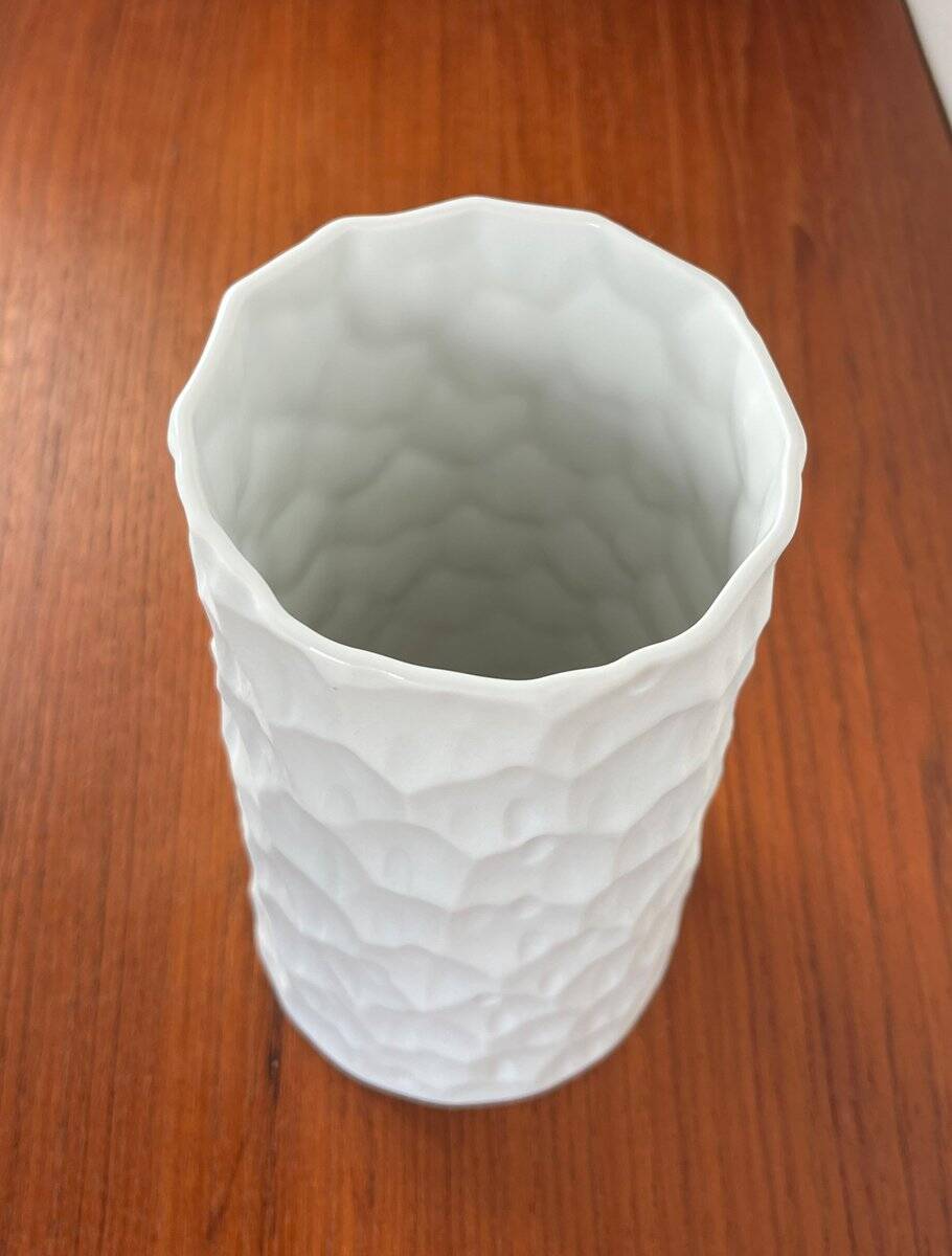 Vintage German minimalist porcelain vase by Thomas, 1970s.