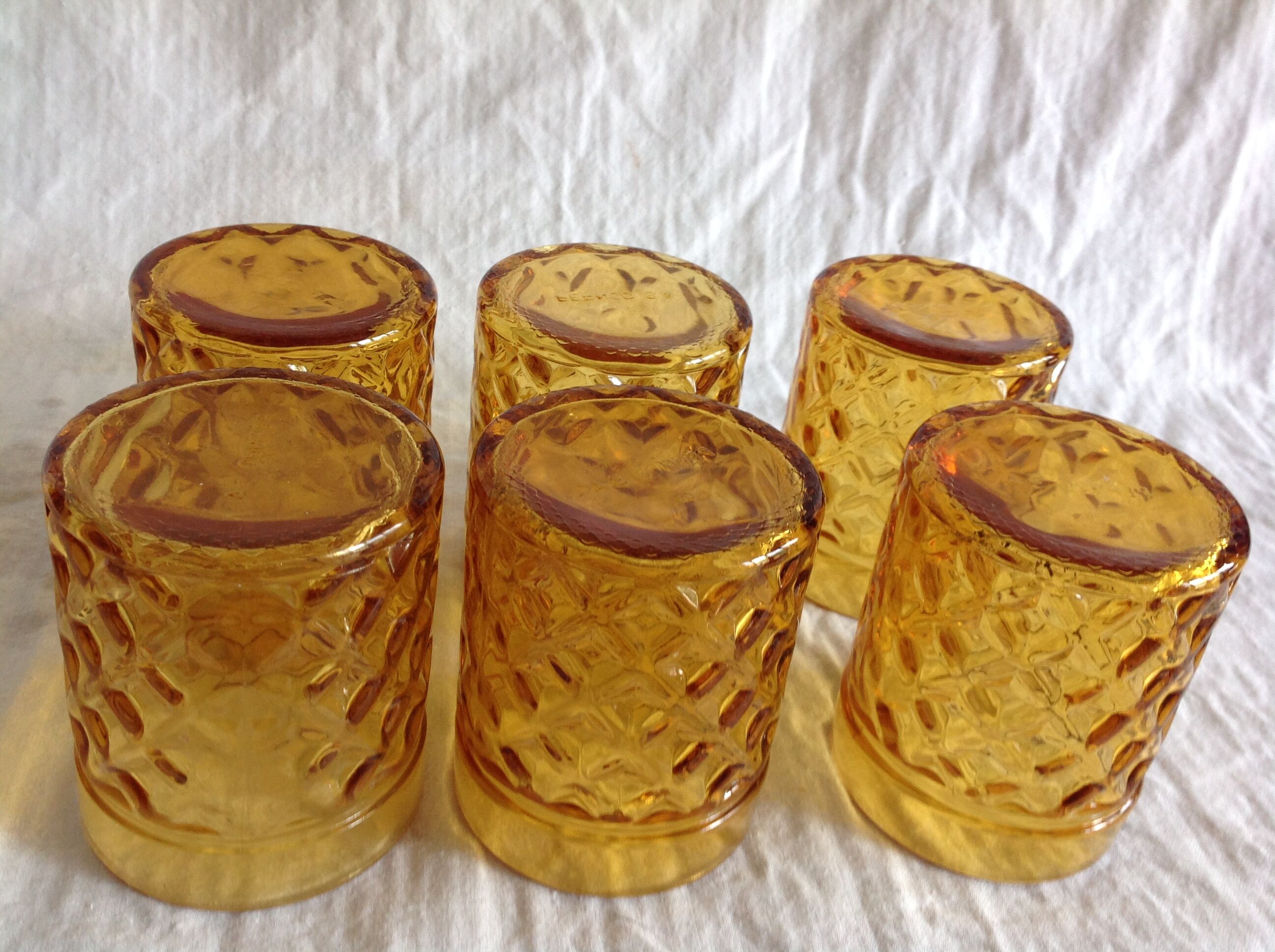 Série de 6 verres vintage "ananas"