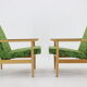 Pair of beech armchairs by ton ,czechoslovakia, 1960