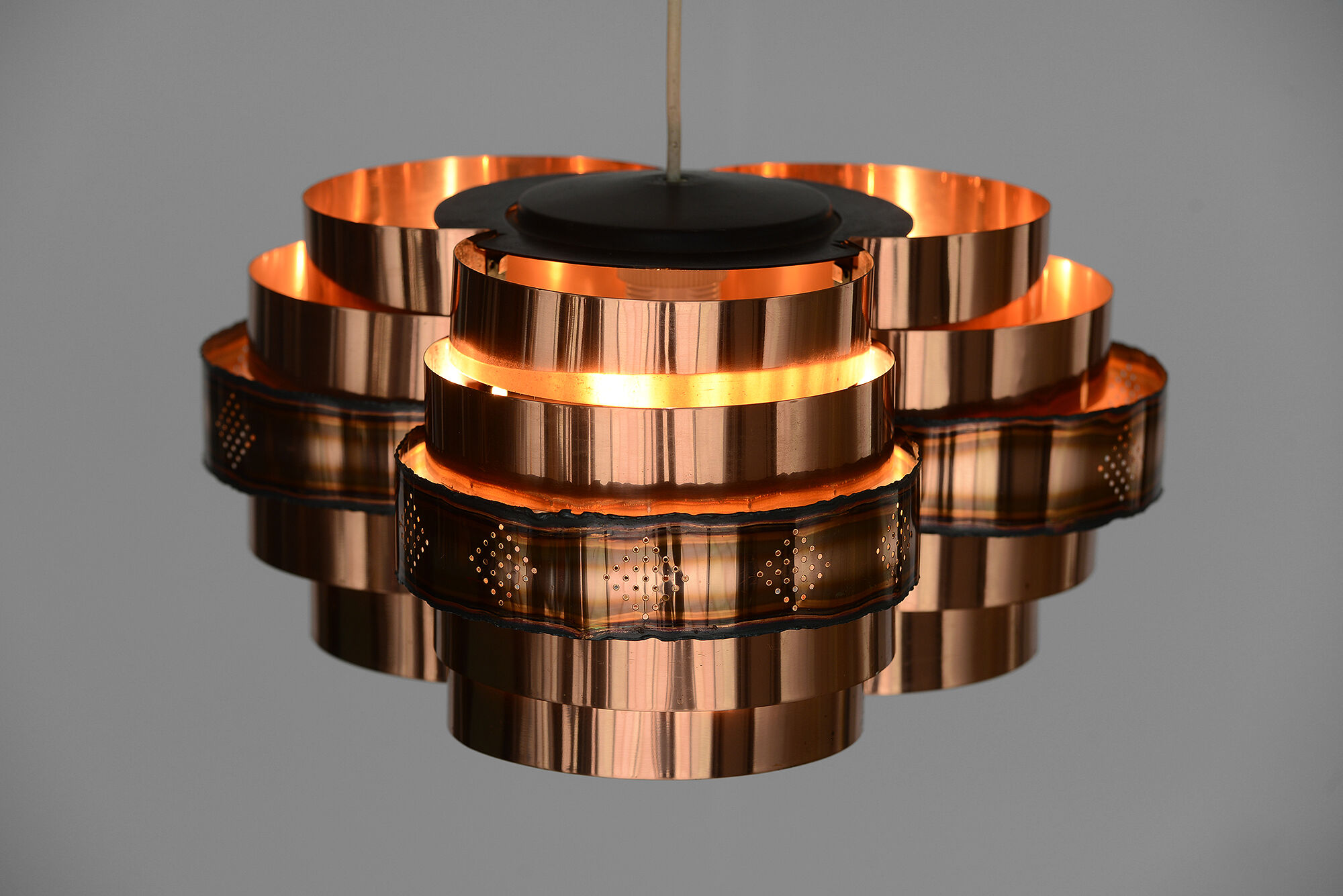 Hanging lamp by Werner Shou for Coronell Electro Denmark 1970s