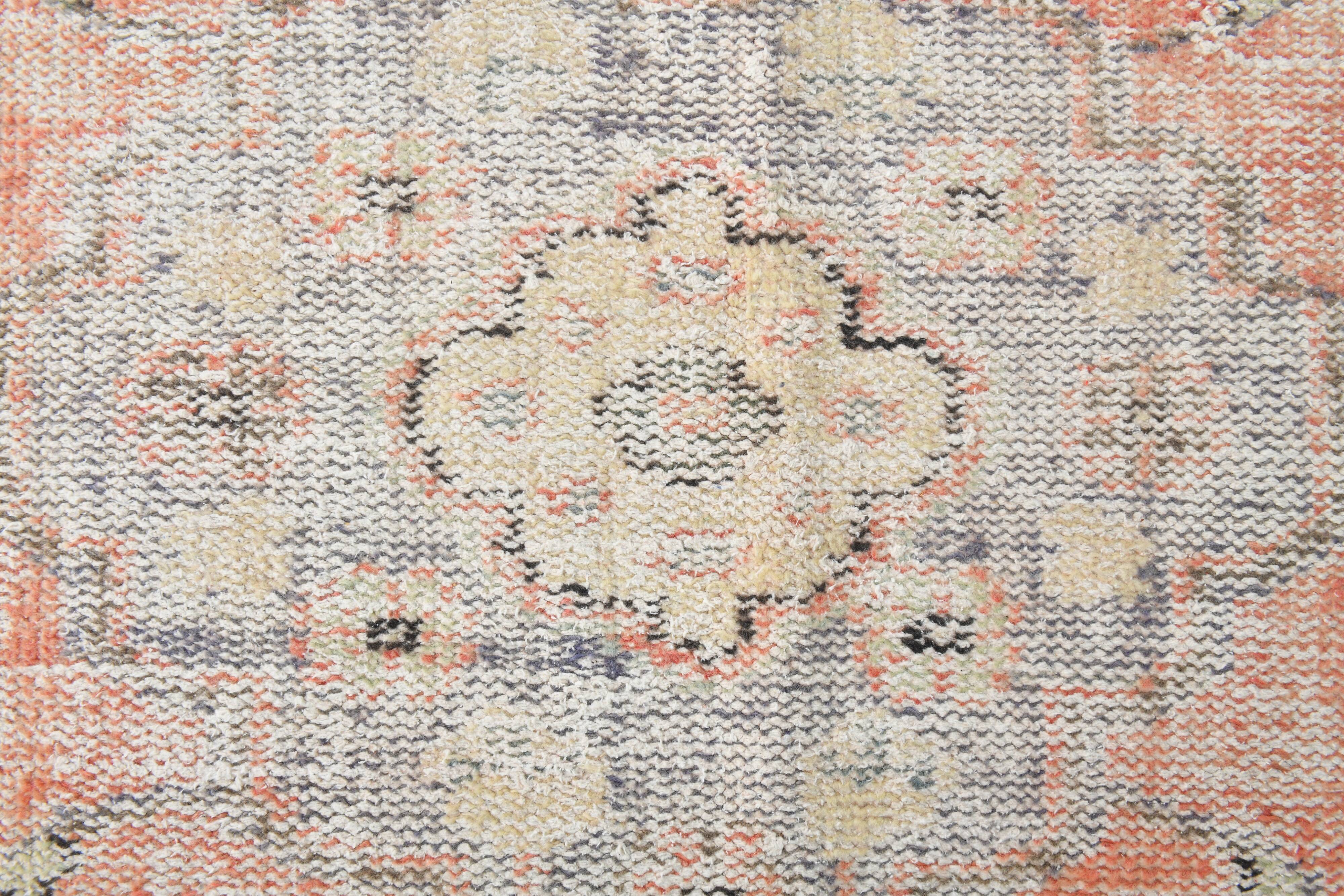 5x9 Pale Red & Green Turkish Vintage Rug, 165x267Cm