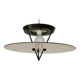 Lampe à suspension italienne en verre de Murano, années 1980