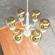 Swedish mid-century chandelier T526 with amber glass by Hans-Agne Jakobsson for Hans-Agne Jakobsson Ab, 1960s.