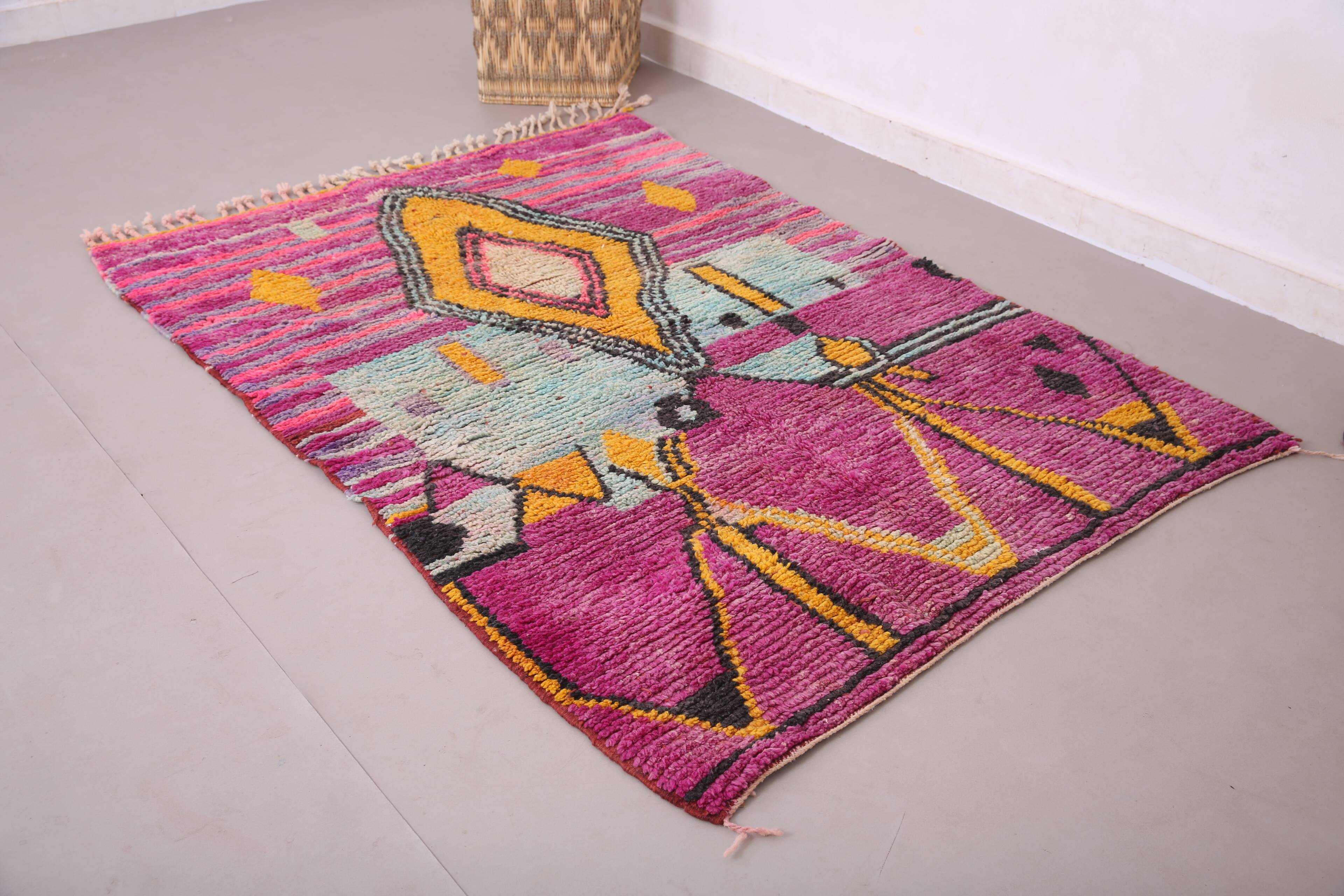 Colorful Contemporary Moroccan rug 134 x 197 cm - Authentic Boujaad Rug